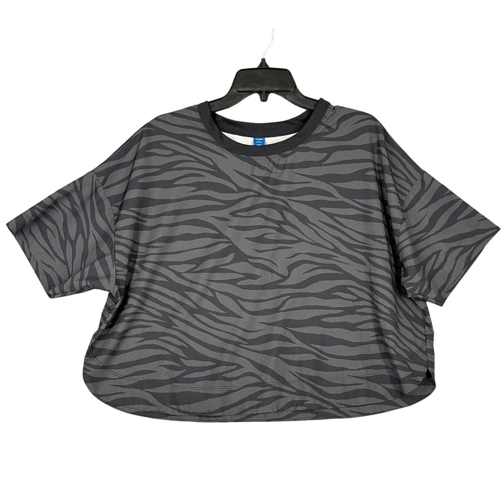 Old Navy Top Womens L Zebra StretchTech Dry Quick Athletic Active‎ Essential
